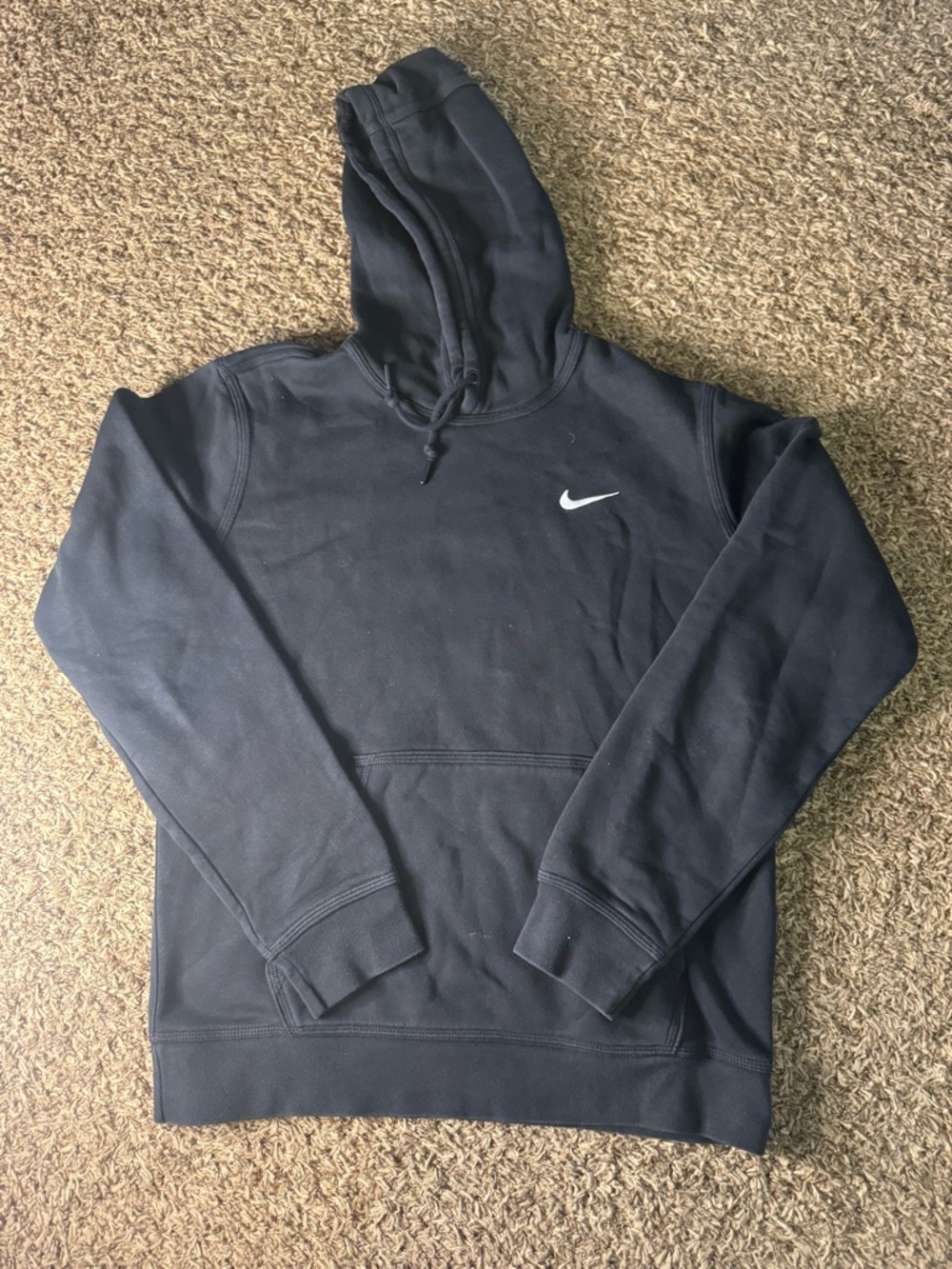 Nike‎ Black Hoodie Pullover Swoosh Logo Size M